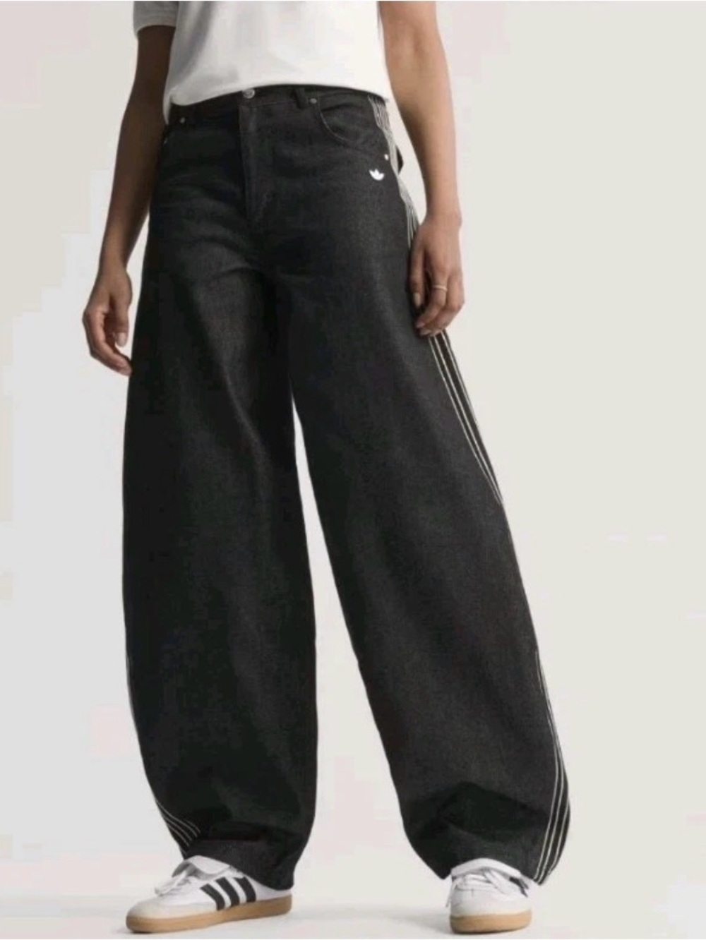 adidas Premium Essentials Denim Pants Black Jeans Style JV7773 WMNS Size 29x34